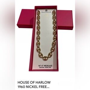 Elegant House of Harlow 1960 Gold Plated Nickel & Lead Free Chain Necklace